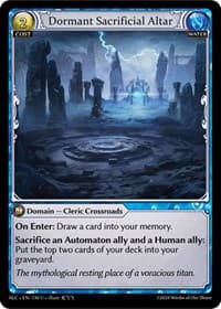 Dormant Sacrificial Altar - Grand Archive TCG Alchemical Revolution trading card
