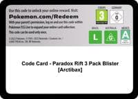 Code Card - Paradox Rift 3 Pack Blister [Arctibax] - Pokemon SV04: Paradox Rift trading card