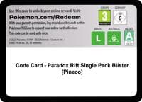 Code Card - Paradox Rift Single Pack Blister [Pineco] - Pokemon SV04: Paradox Rift trading card