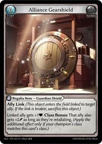 Alliance Gearshield - Grand Archive TCG Alchemical Revolution trading card