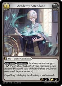 Academy Attendant - Grand Archive TCG Alchemical Revolution trading card