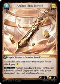 Archon Broadsword - Grand Archive TCG Alchemical Revolution Starter Decks trading card