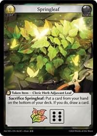 Springleaf - Grand Archive TCG Alchemical Revolution Starter Decks trading card