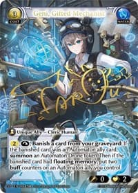 Geni, Gifted Mechanist - Grand Archive TCG Alchemical Revolution Event Pack trading card