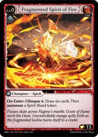 Fragmented Spirit of Fire - Grand Archive TCG Mercurial Heart trading card