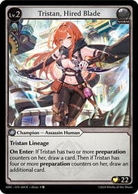 Tristan, Hired Blade - Grand Archive TCG Mercurial Heart trading card