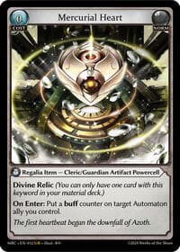 Mercurial Heart - Grand Archive TCG Mercurial Heart trading card