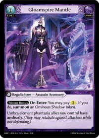 Gloamspire Mantle - Grand Archive TCG Mercurial Heart trading card