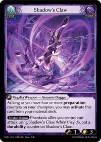 Shadow's Claw - Grand Archive TCG Mercurial Heart trading card