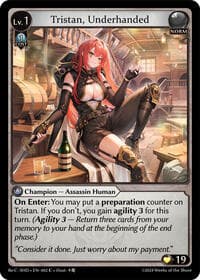 Tristan, Underhanded - Grand Archive TCG Tristan Re:Collection, Shadowdancer trading card