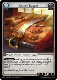 Curved Dagger - Grand Archive TCG Tristan Re:Collection, Shadowdancer trading card