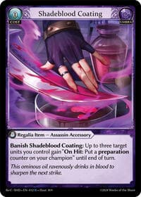 Shadeblood Coating - Grand Archive TCG Tristan Re:Collection, Shadowdancer trading card