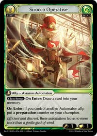 Sirocco Operative - Grand Archive TCG Tristan Re:Collection, Shadowdancer trading card