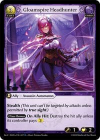 Gloamspire Headhunter - Grand Archive TCG Tristan Re:Collection, Shadowdancer trading card