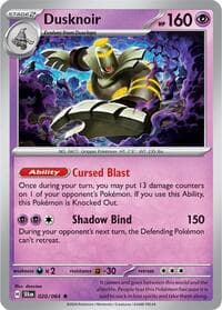 Dusknoir - Pokemon SV: Shrouded Fable trading card