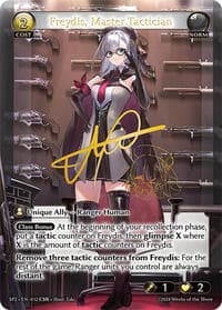 Freydis, Master Tactician (CSR) - Grand Archive TCG Supporter Pack 2 trading card
