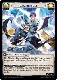 Gleaming Cut - Grand Archive TCG Supporter Pack 2 trading card