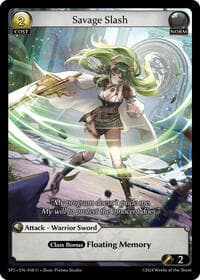 Savage Slash - Grand Archive TCG Supporter Pack 2 trading card