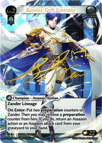 Zander, Deft Executor (CSR) - Grand Archive TCG Supporter Pack 2 trading card