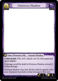 Ominous Shadow - Grand Archive TCG Supporter Pack 2 trading card