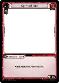 Spirit of Fire - Grand Archive TCG Supporter Pack 2 trading card