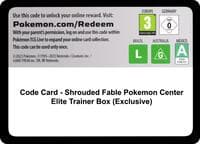 Code Card - Shrouded Fable Pokemon Center Elite Trainer Box (Exclusive) - Pokemon SV: Shrouded Fable trading card