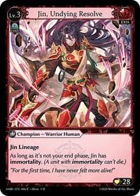 Jin, Undying Resolve - Grand Archive TCG Mortal Ambition trading card