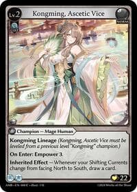 Kongming, Ascetic Vice - Grand Archive TCG Mortal Ambition trading card