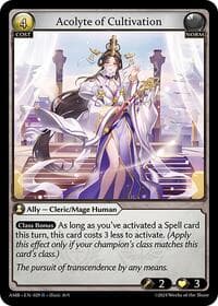 Acolyte of Cultivation - Grand Archive TCG Mortal Ambition trading card