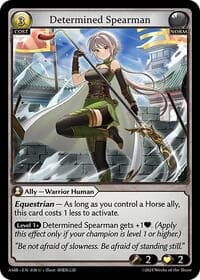 Determined Spearman - Grand Archive TCG Mortal Ambition trading card