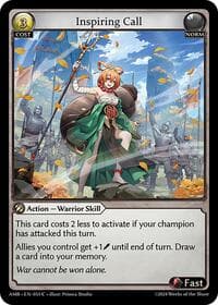 Inspiring Call - Grand Archive TCG Mortal Ambition trading card