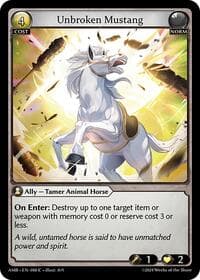 Unbroken Mustang - Grand Archive TCG Mortal Ambition trading card