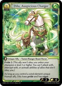Dilu, Auspicious Charger - Grand Archive TCG Mortal Ambition trading card