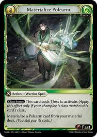 Materialize Polearm - Grand Archive TCG Mortal Ambition trading card