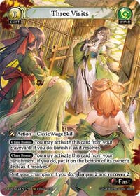 Three Visits - Grand Archive TCG Mortal Ambition trading card