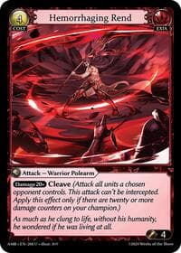 Hemorrhaging Rend - Grand Archive TCG Mortal Ambition trading card