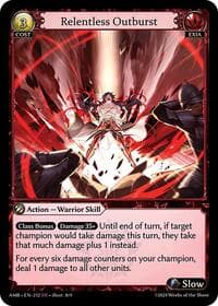 Relentless Outburst - Grand Archive TCG Mortal Ambition trading card