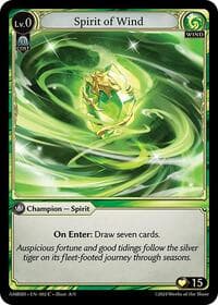 Spirit of Wind - Grand Archive TCG Mortal Ambition Starter Decks trading card