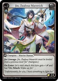 Jin, Zealous Maverick - Grand Archive TCG Mortal Ambition Starter Decks trading card