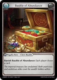 Bauble of Abundance - Grand Archive TCG Mortal Ambition Starter Decks trading card