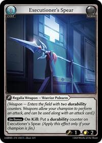 Executioner's Spear - Grand Archive TCG Mortal Ambition Starter Decks trading card