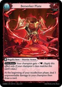 Berserker Plate - Grand Archive TCG Mortal Ambition Starter Decks trading card