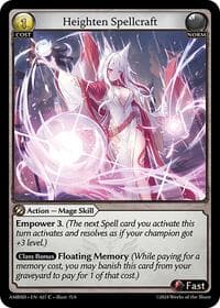 Heighten Spellcraft - Grand Archive TCG Mortal Ambition Starter Decks trading card