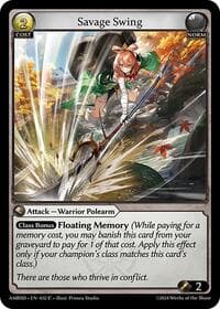 Savage Swing - Grand Archive TCG Mortal Ambition Starter Decks trading card