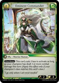 Eminent Commander - Grand Archive TCG Mortal Ambition Starter Decks trading card
