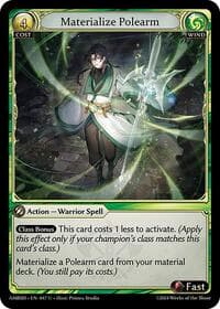 Materialize Polearm - Grand Archive TCG Mortal Ambition Starter Decks trading card
