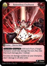 Relentless Outburst - Grand Archive TCG Mortal Ambition Starter Decks trading card