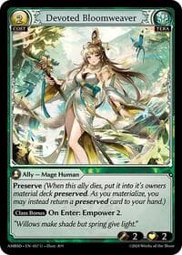 Devoted Bloomweaver - Grand Archive TCG Mortal Ambition Starter Decks trading card