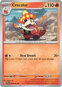 Crocalor - Pokemon SV08: Surging Sparks trading card