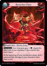 Berserker Plate - Grand Archive TCG Promotional Cards trading card
